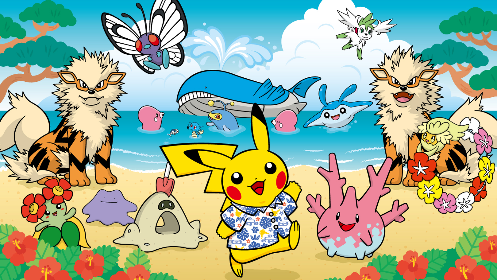 Non-Shiny Flying Okinawa Pikachu - New Balloon - Pokemon Go Trading ☑️