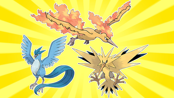 Articuno, Zapdos and Moltres Trio of Legendary Pokémon for North America 