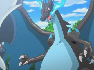 Mega charizard x with fiergy aura