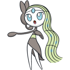 Maohi Region - MELOETTA(Maohian Form) - O Pokémon Melodia - TIPO:  FAIRY/DARK GÊNERO: SEM GÊNERO DESCRIÇÃO: Quando a lua está cheia no céu,  quando a noite está tranquila e o vento calmo