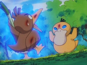 Pokemon with their pokeball, Farfetch'd