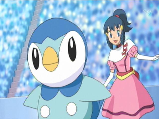 dawn and piplup (pokemon and 1 more) drawn by ebiura_akane