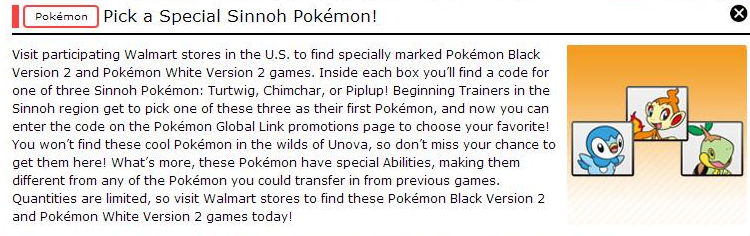 How & Where to catch/get - All Sinnoh Starters in Pokemon Black 2 & Pokemon  White 2 