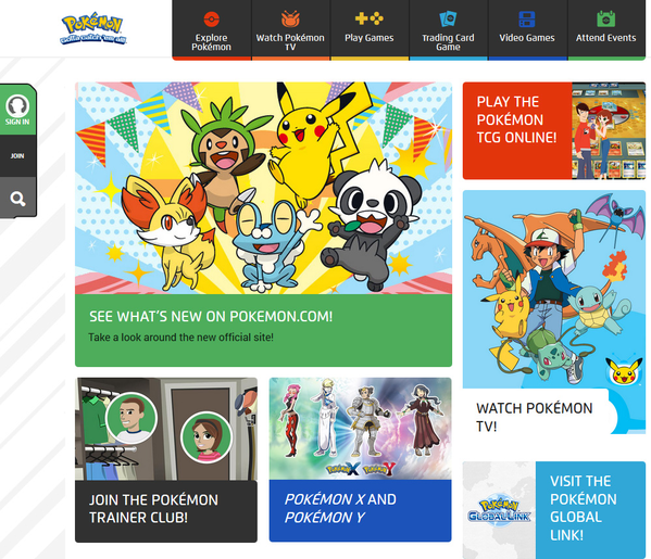 Pokemon.com Redesign Launches 