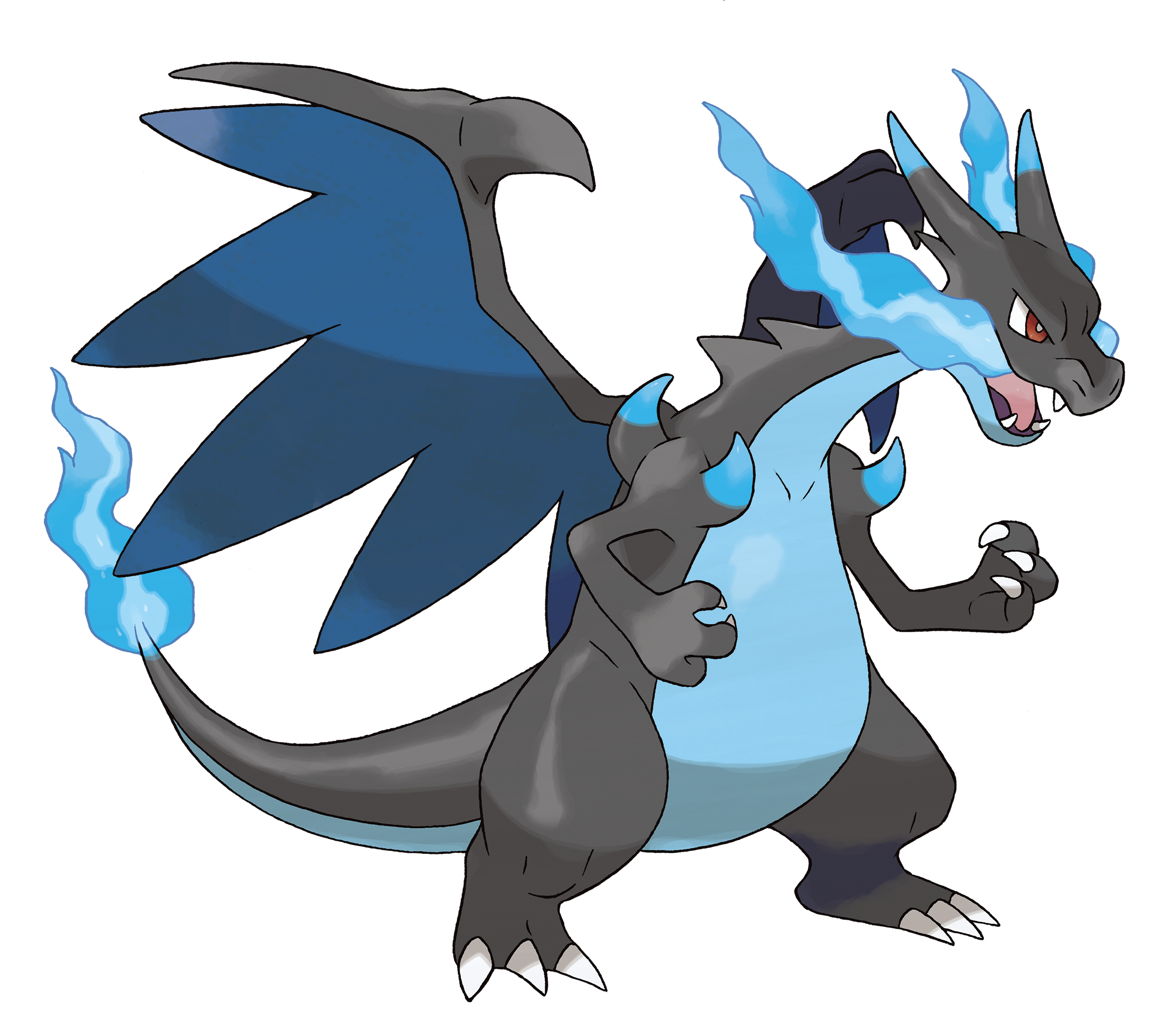 Mega Charizard X Breathes Blue Flames and Changes Type