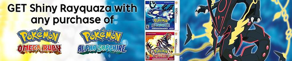 GameXtreme.sg - Shiny Mega Rayquaza Code Distribution! Since most people  already have the game, we'll be doing something different for you guys  instead! How to get a code? 1. Purchase any Pokemon