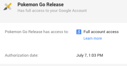 Pokémon GO getting full access to Google Accounts of some iOS users  (Update: Niantic working on fix)