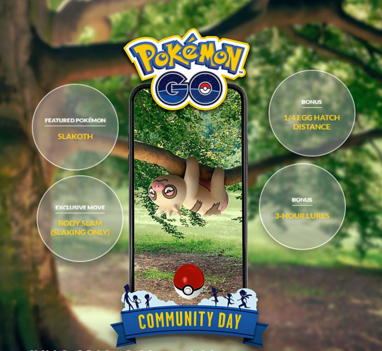 17th Pokemon Go Community Day Slakoth Pocketmonsters Net