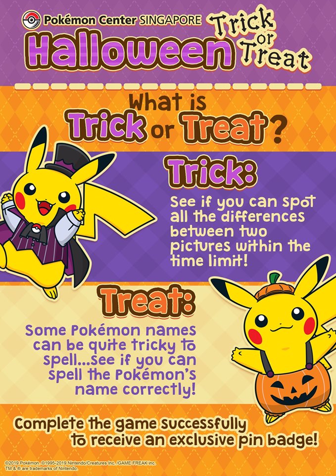 Pokemon Center Singapore Halloween Trick Or Treat Pocketmonsters Net