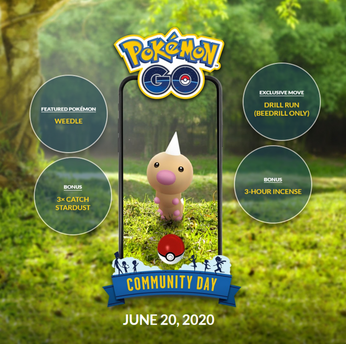 Pokemon Go Community Day June th Weedle Pocketmonsters Net