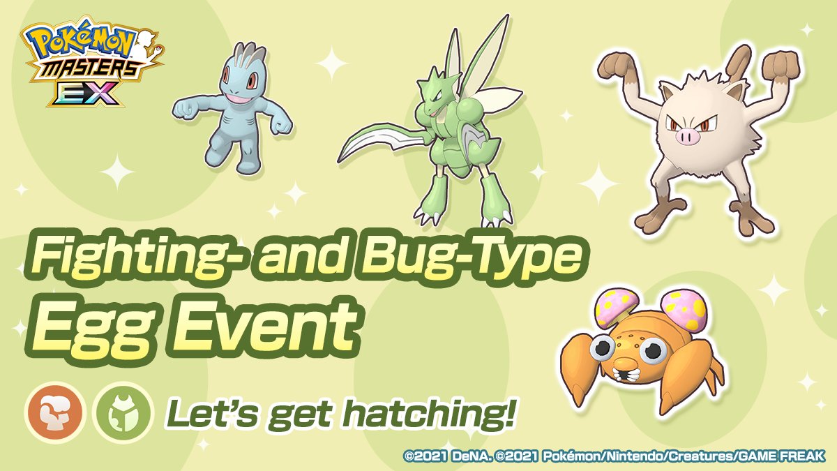 ◓ Pokémon Masters EX: Participe do 'Egg Event' de abril com Pokémon do tipo  Planta, Fantasma e Venenoso, confira os detalhes