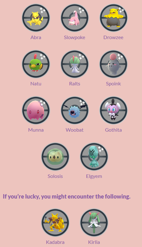 Encounter Unown, Deoxys, Elgyem, and More During Pokémon GO's