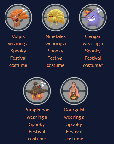 Pokemon GO shiny Pikachu and shiny Gengar wearing Tricks & Treats costume  guide