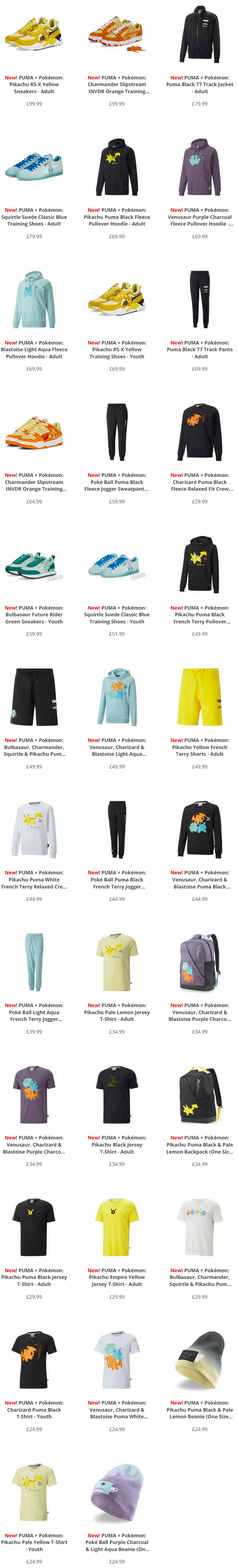 PUMA × Pokémon: Poké Ball Light Aqua French Terry Jogger Sweatpants - Youth