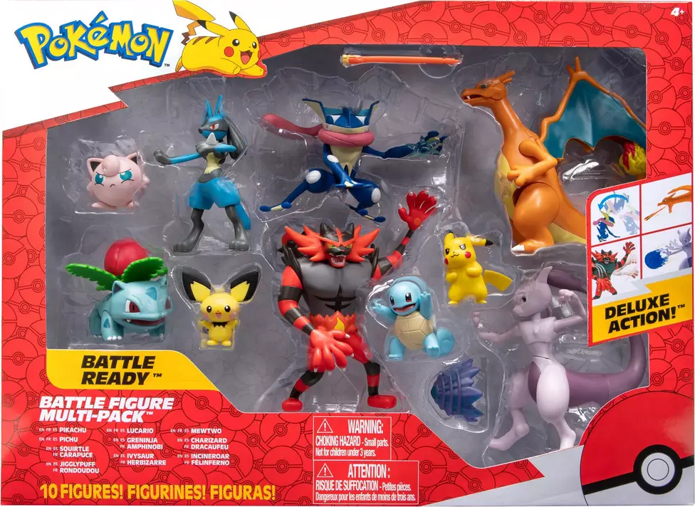 Pack of 16 Pokemon Figures Pikachu Sasha Eevee 