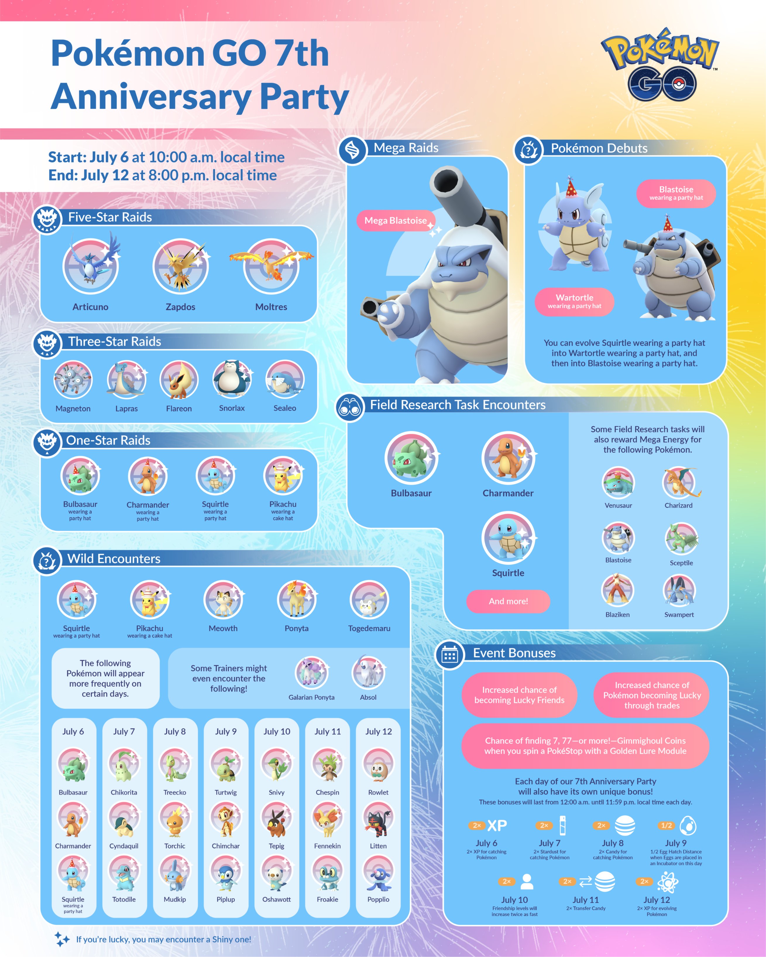 Pokemon Go: The Season of Celebration! Many Events, thru 3/1/21. $20/hr.  🥳✨💯