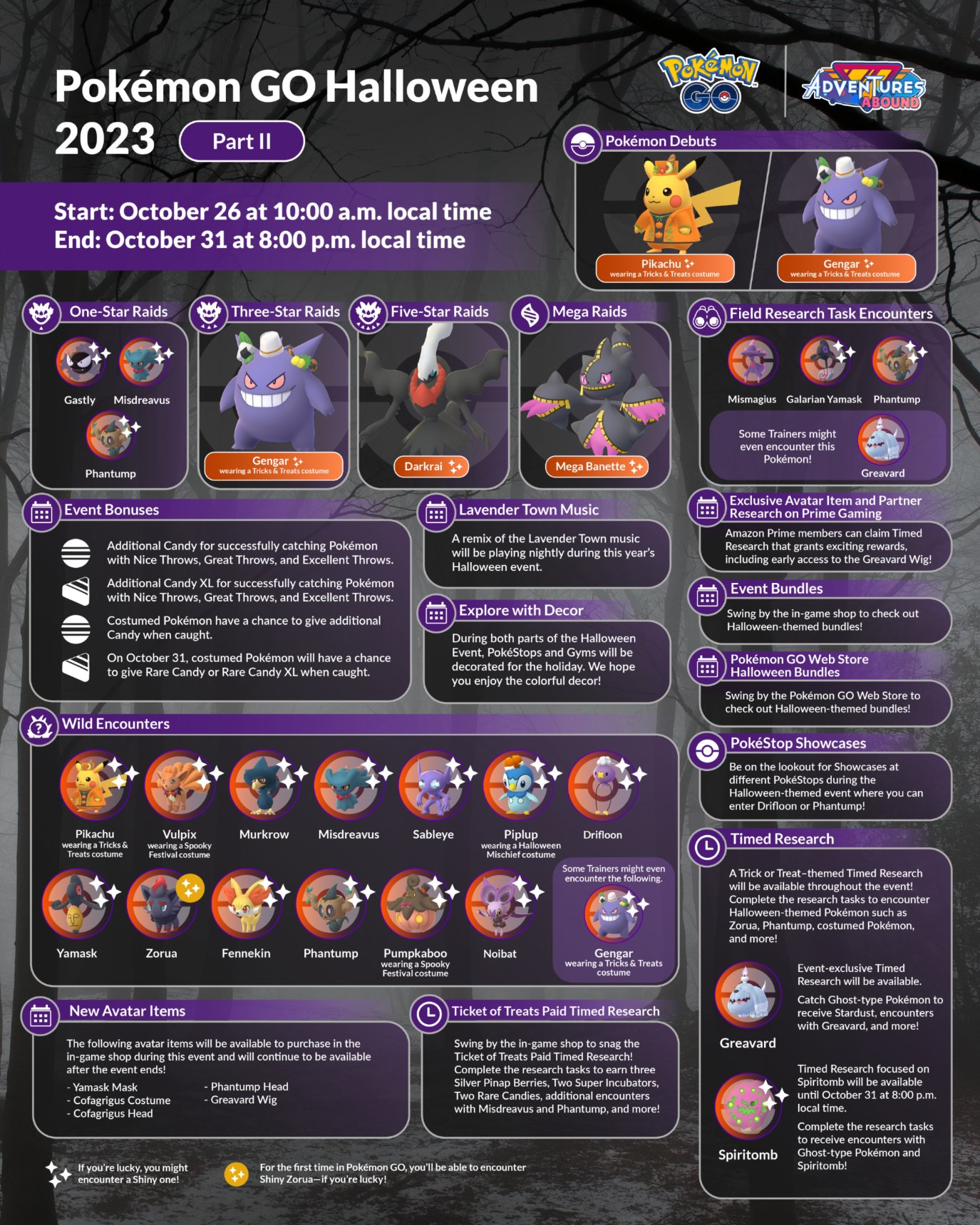 Celebrate the beginning of a Halloween adventure with Greavard during Pokémon  GO Halloween 2023 Part I!